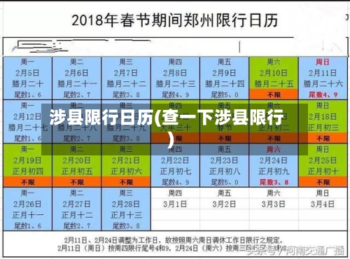 涉县限行日历(查一下涉县限行)