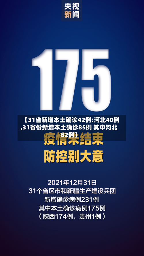 【31省新增本土确诊42例:河北40例,31省份新增本土确诊85例 其中河北82例】