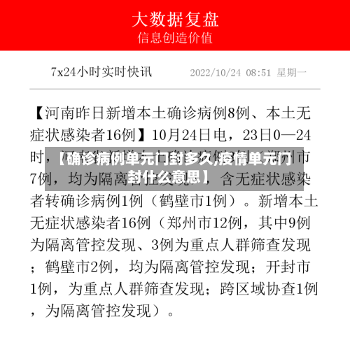 【确诊病例单元门封多久,疫情单元门封什么意思】-第2张图片