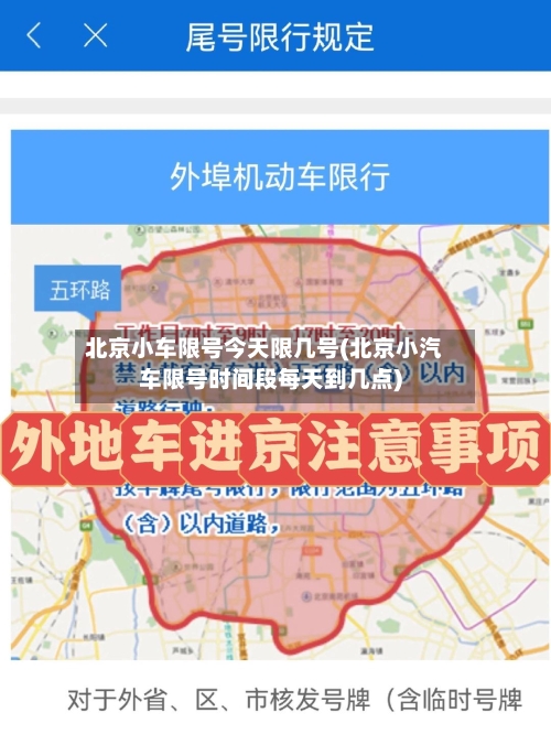 北京小车限号今天限几号(北京小汽车限号时间段每天到几点)