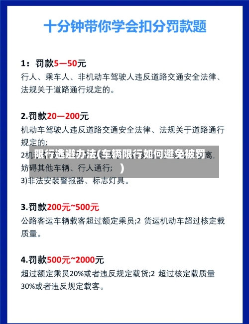 限行逃避办法(车辆限行如何避免被罚)-第1张图片