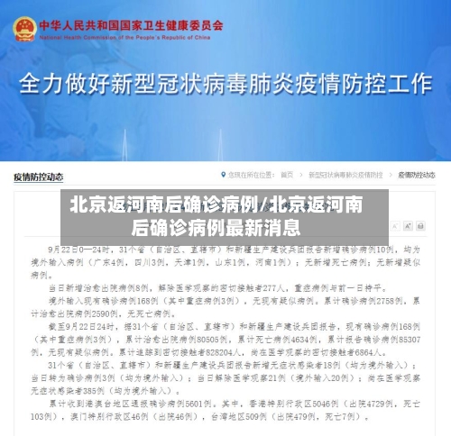 北京返河南后确诊病例/北京返河南后确诊病例最新消息-第2张图片