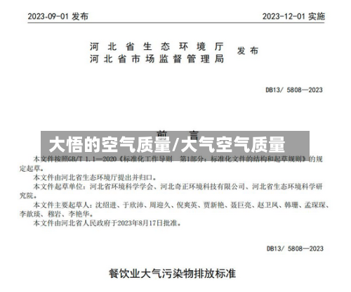 大悟的空气质量/大气空气质量-第2张图片