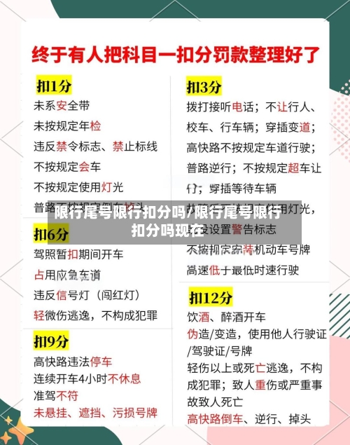 限行尾号限行扣分吗/限行尾号限行扣分吗现在